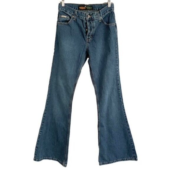 Vintage 90s Y2K High-Rise Flare Bell-bottom Jeans - 27 x 32" ✌🏼☮️ - Picture 1 of 8